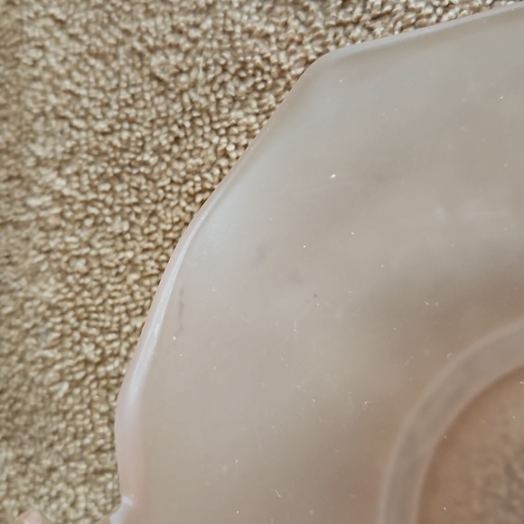 Vintage Pink Satin Lancaster Depression Glass Tray Two Handles T12 - Picture 7 of 7